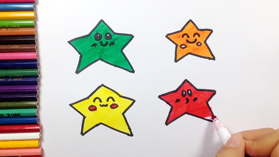 Dibujos para colorear | Videos de dibujar | Cómo dibujar una estrella
