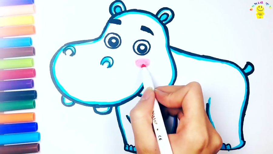 Como dibujar un hipopotamo| Dibujos para dibujar | Gokid TV