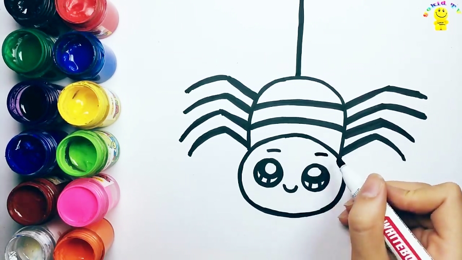 Como dibujar una araña paso a paso facil| Dibujos para dibujar