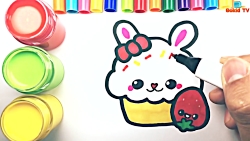 Desenho de O Cupcake kawaii pintado e colorido por Marilurdes o