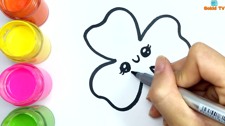 Como dibujar un trebol de tres hojas| Dibujos faciles| Videos para niños