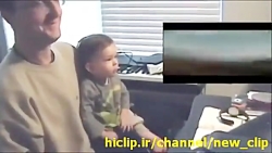 واکنش خنده دار کودک به فیلم هی...