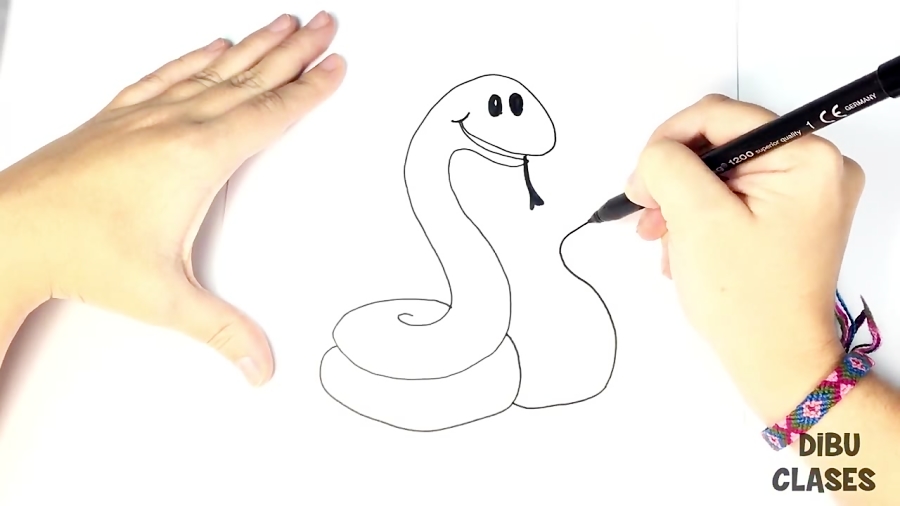 Cómo dibujar una Serpiente para Niños paso a paso | Dibujo Fácil de  Serpiente