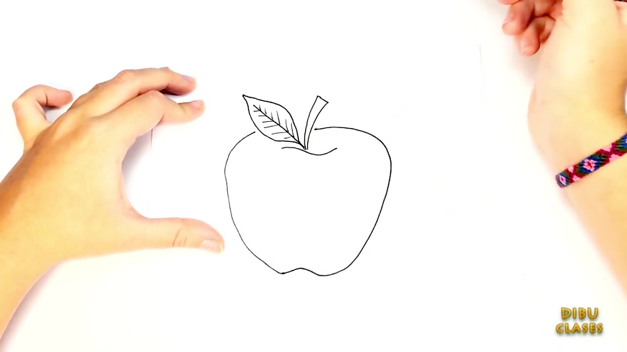 Como dibujar una Manzana | Dibujo fácil de una manzana paso a paso
