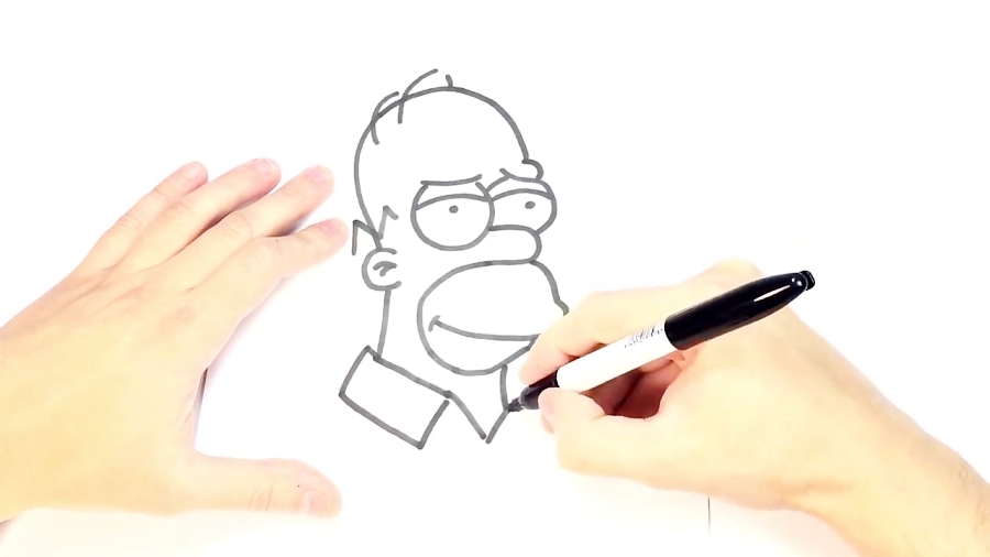 Como dibujar a Homero Simpson paso a paso | Dibujo facil de Homero Simpson
