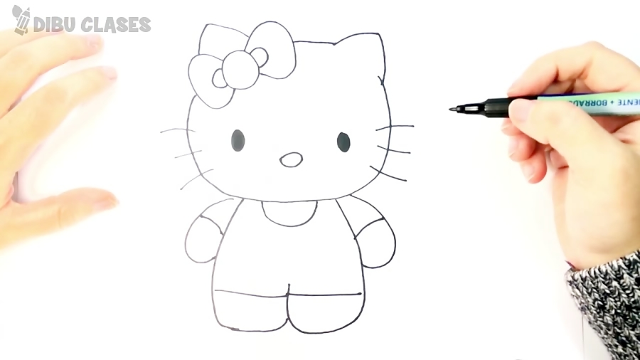Cómo dibujar a Hello Kitty paso a paso | Dibujo fácil de Hello Kitty