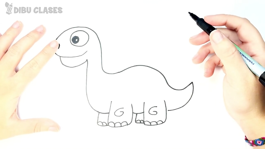 Cómo dibujar un Dinosaurio para niños | Dibujo de Dinosaurio paso a paso