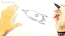 Cómo dibujar un Cohete paso a...