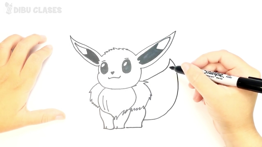 Cómo dibujar a Eevee paso a paso | Dibujo fácil de Pokemon Eevee