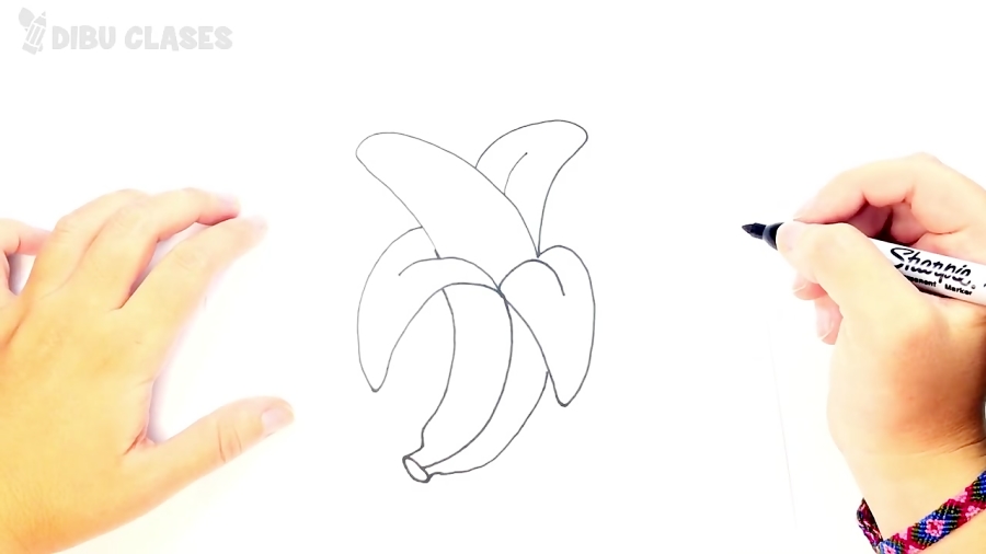 Cómo dibujar un Plátano paso a paso | Dibujo fácil de Plátano