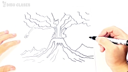 Cómo dibujar un Volcán paso a...