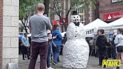 Scary Snowman Prank  2017 USA...