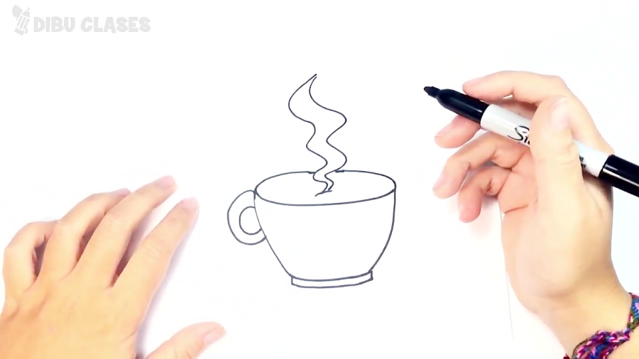 Cómo dibujar una Taza de Café paso a paso | Dibujo fácil de Taza de Café