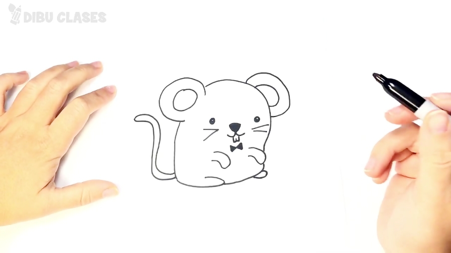Cómo dibujar un Ratón Kawaii paso a paso | Dibujo fácil de Ratón Kawaii