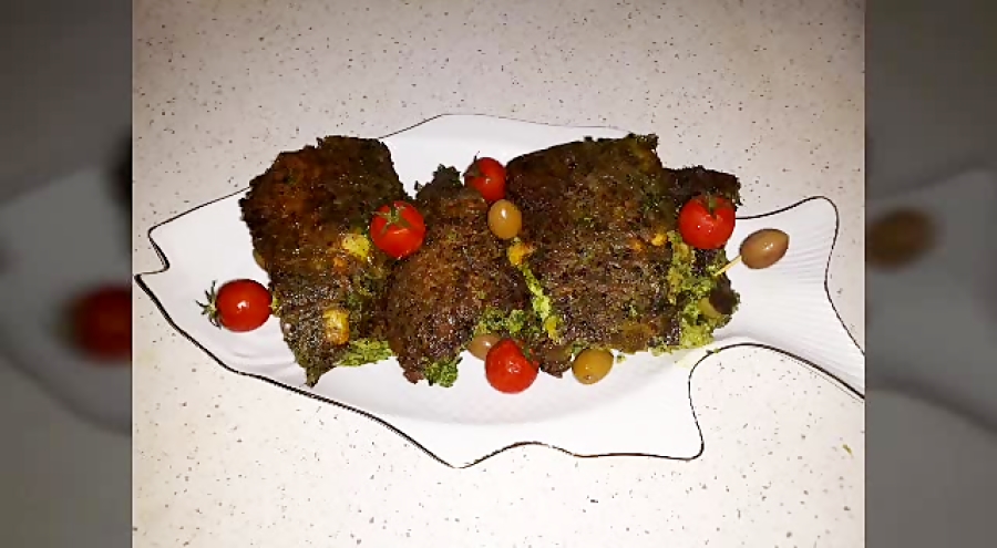 آموزش آشپزی با خاله سیما - طرز تهیه کوکو سبزی با باقالی ترد و خوشمزه