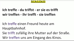 فعل های مهم آلمانی wichtige Verben Deutsch B1 B2 C1 #treffen