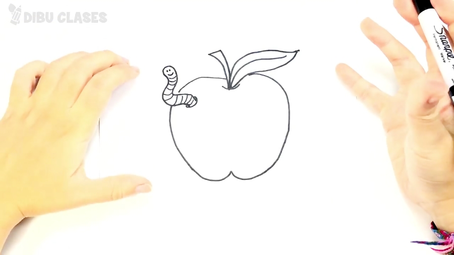 Como dibujar una Manzana paso a paso | Dibujo fácil de Manzana