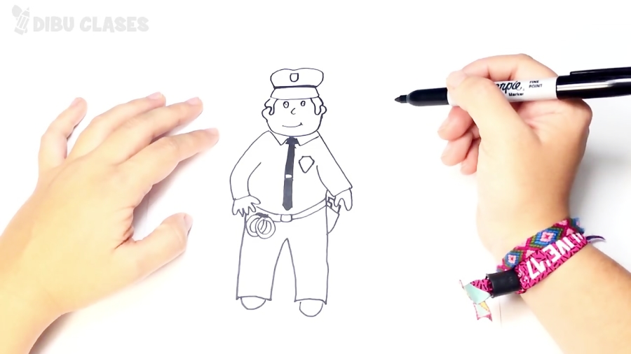 Como Dibujar Un Policia Paso A Paso Dibujo Facil De Policia دیدئو Dideo