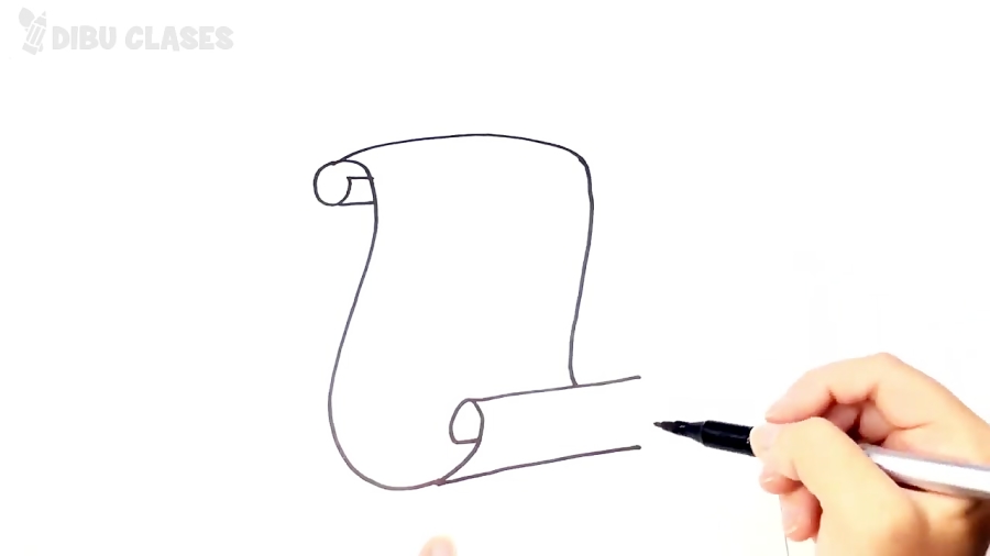 Como dibujar un Pergamino paso a paso | Dibujo fácil de Pergamino