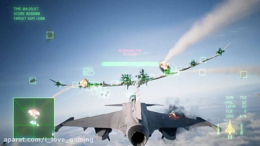 Ace Combat 7 نبرد Grippen E با Arsenal Bird