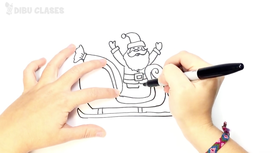Como dibujar el Trineo de Papa Noel Paso a Paso | Navidad