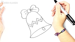 Cómo dibujar un Campana Navide...