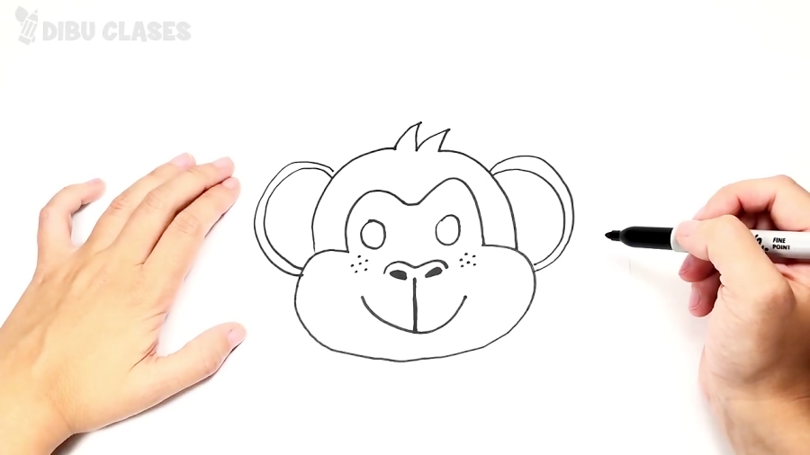 Como dibujar la Cabeza de un Mono | Dibujos Divertidos Para Niños