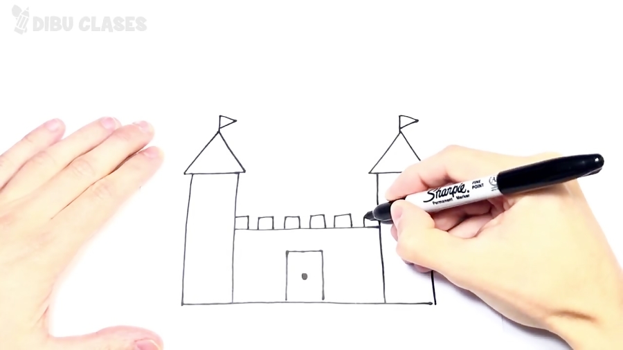 Cómo dibujar un Castillo paso a paso | Dibujos Muy Fáciles
