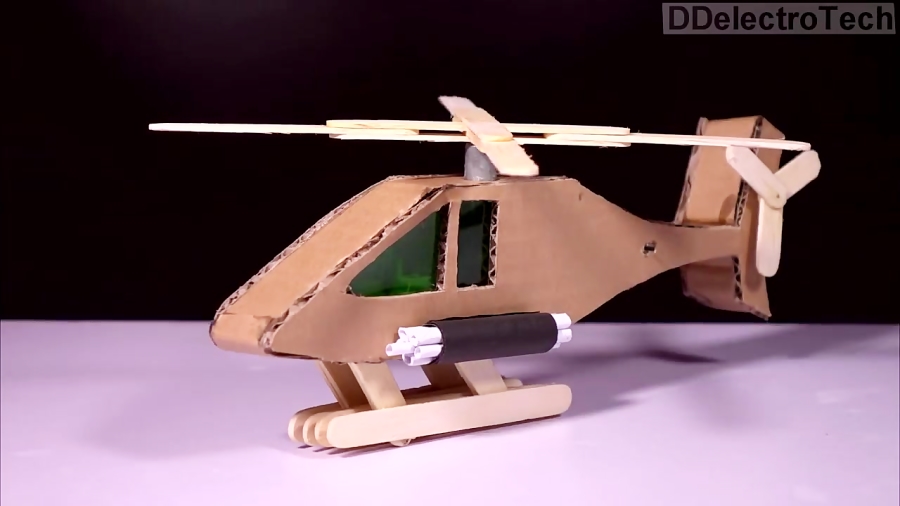 How To Make a Helicopter using Cardboard
