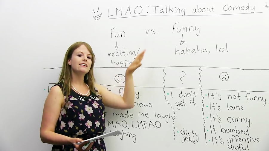 LOL!! Learn English vocabulary about JOKES: hilarious, dirty joke
