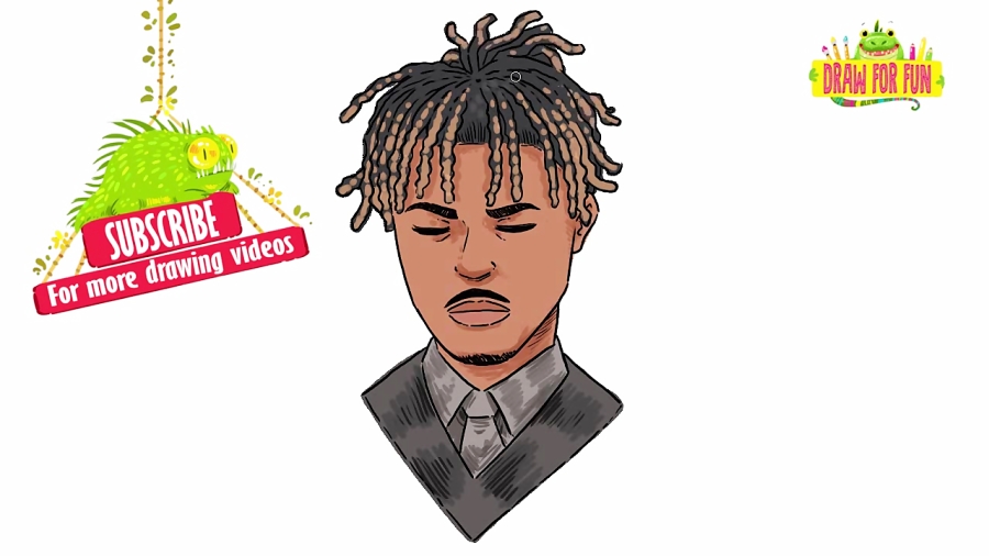 how to draw Juice WRLD step by step