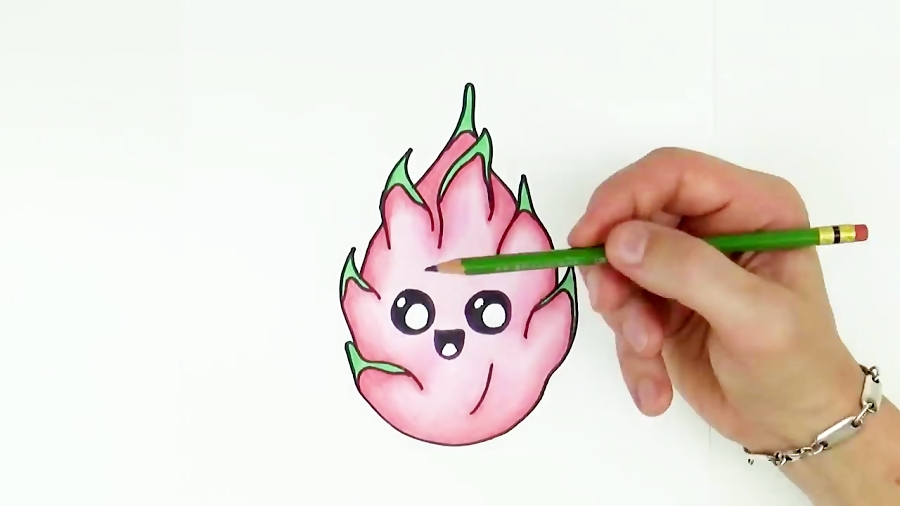 How To Draw Dragon Fruit Cute Kawaii Food Kawaii دیدئو Dideo