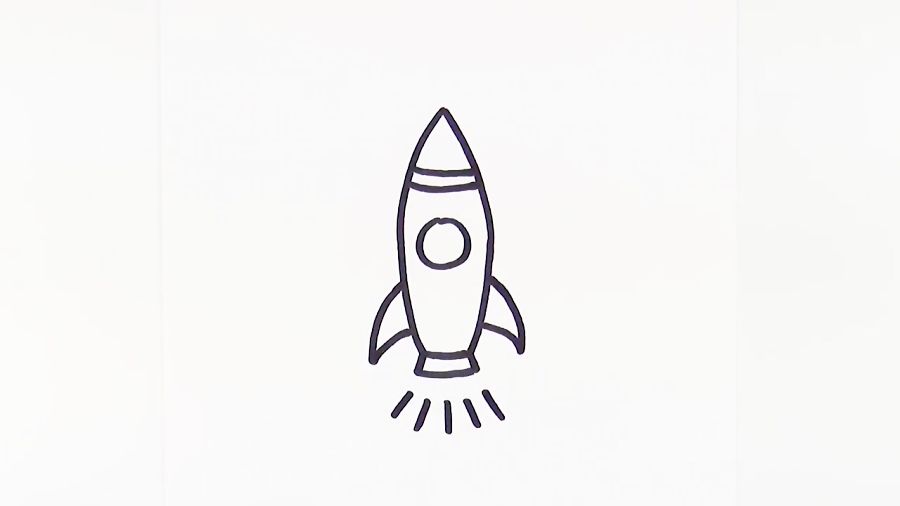 How to Draw a Rocket Cartoon drawings for kids step by step super easy