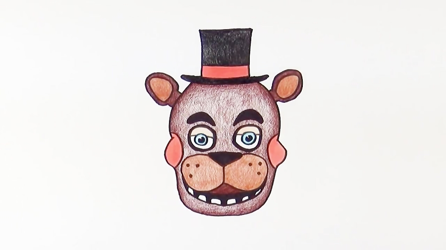 How To Draw Freddy Fazbear Easy From Five Nights At Freddy Art Lesson