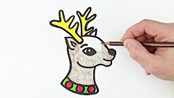 How to Draw Rudolph Santa's Re...