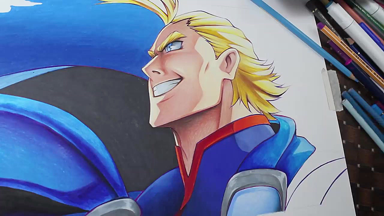 Drawing - All Might  [My Hero Academia: Two Heroes] ~ Young All might زمان694ثانیه