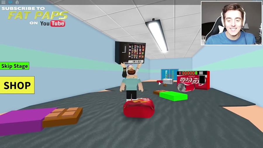 Roblox Adventures Escape The Gym Obby Escaping The Giant Evil Fat Guy - roblox escape the giant fat guy obby
