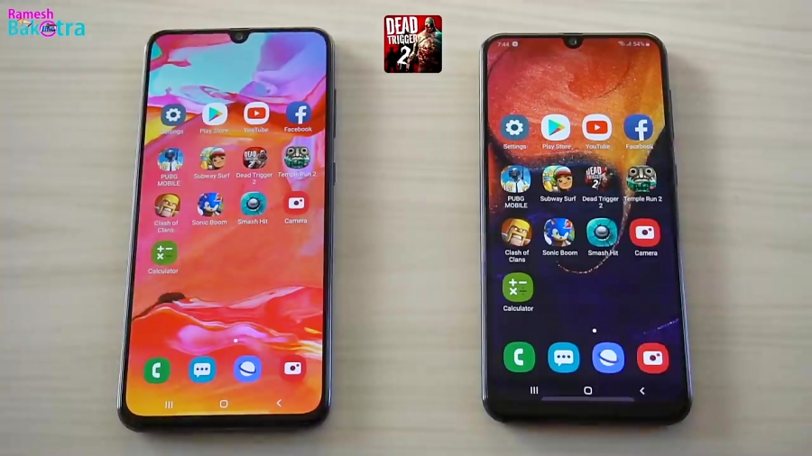 compare samsung a50 and a70