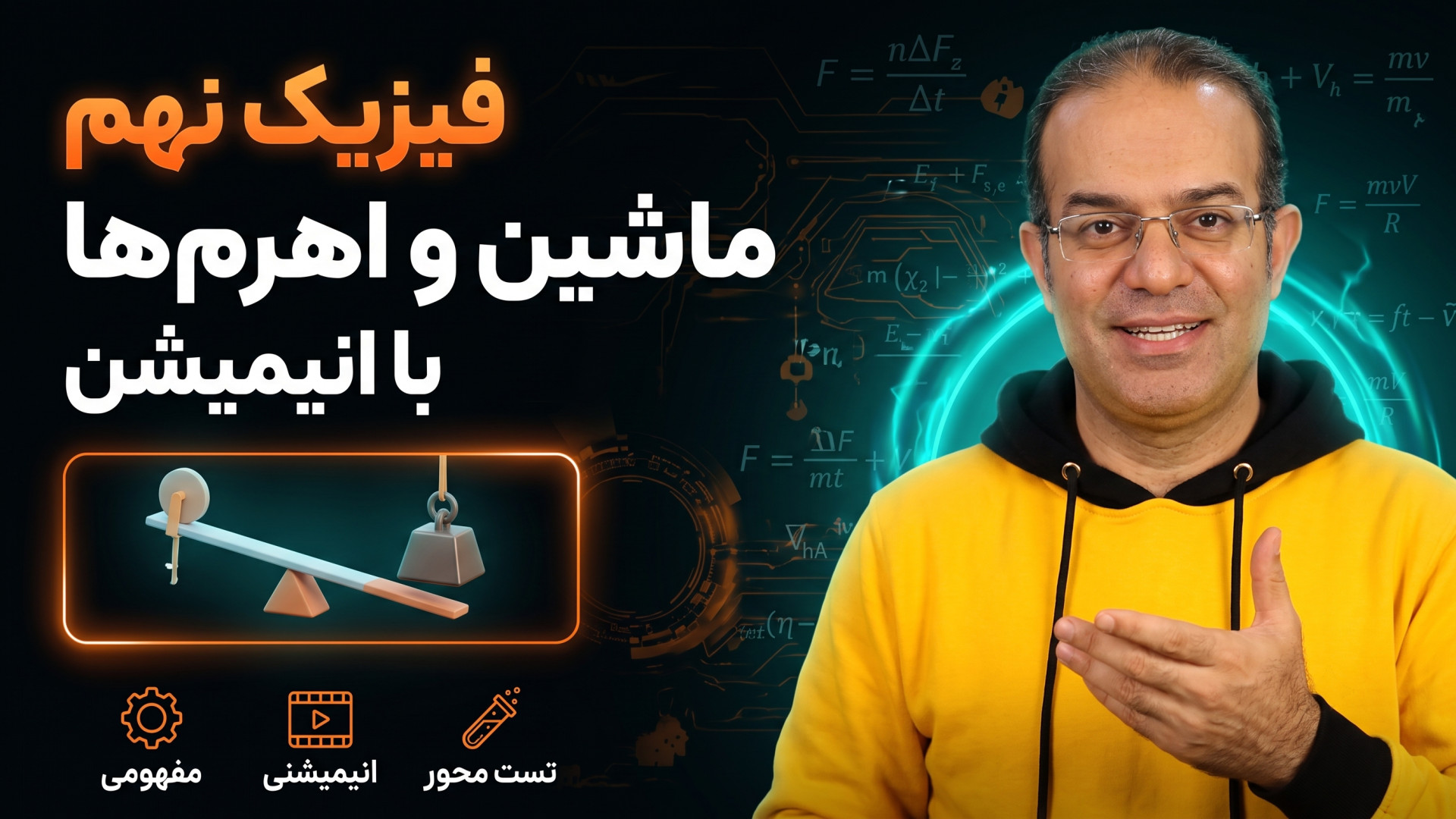 اهرم‌ها در فیزیک نهم | انیمیشن و آموزش صفر تا صد ماشین اهرم