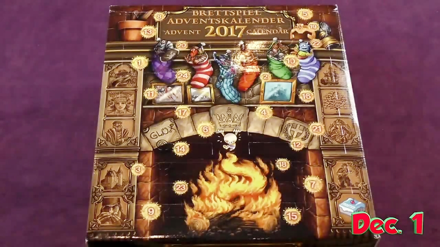 Brettspiel Adventskalender 2017 Tom's Advent Calendar Unboxing Video De