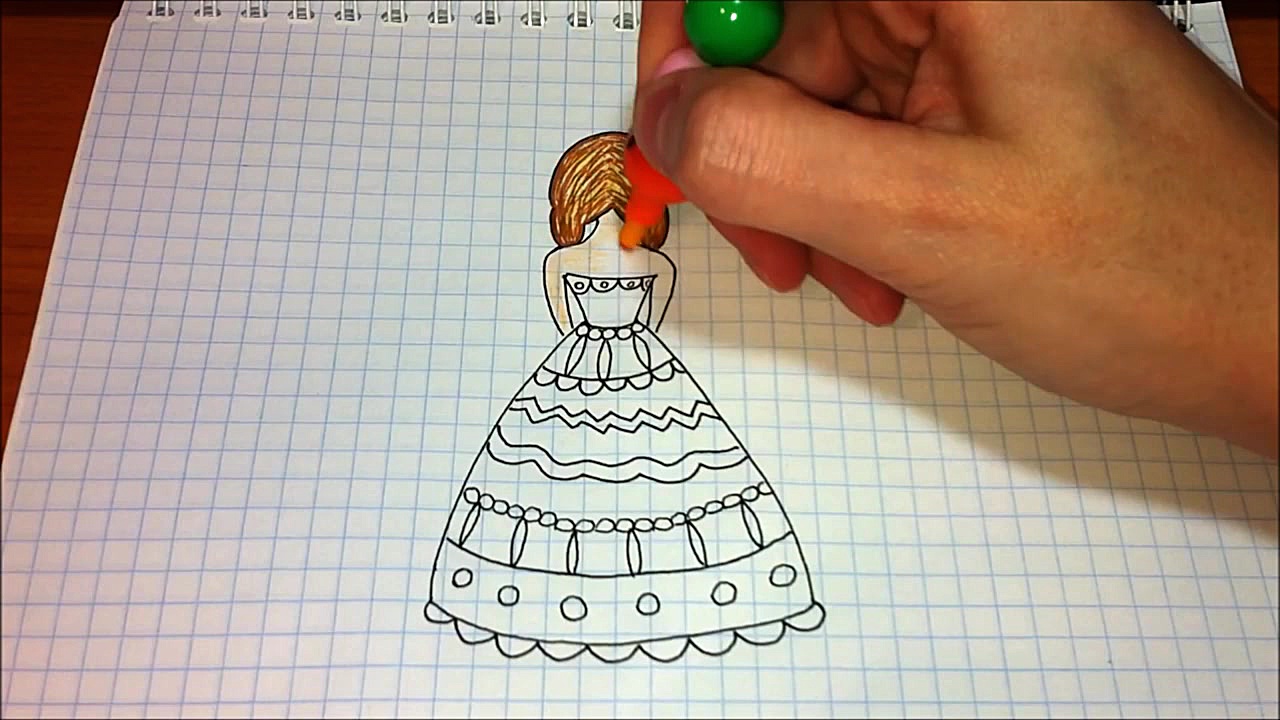 Easy drawings #183 How to draw a dress / drawing for kids دندان شیری