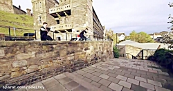 Bike vs Parkour Race through Edinburgh Scotland