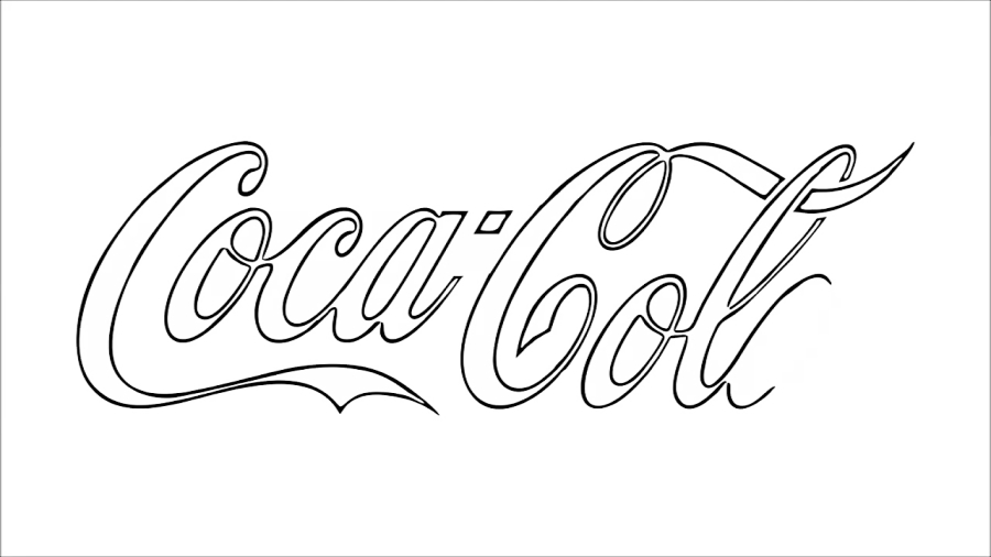 How to draw the Coca Cola logo  Cómo dibujar el logo de Coca Cola  YouTube