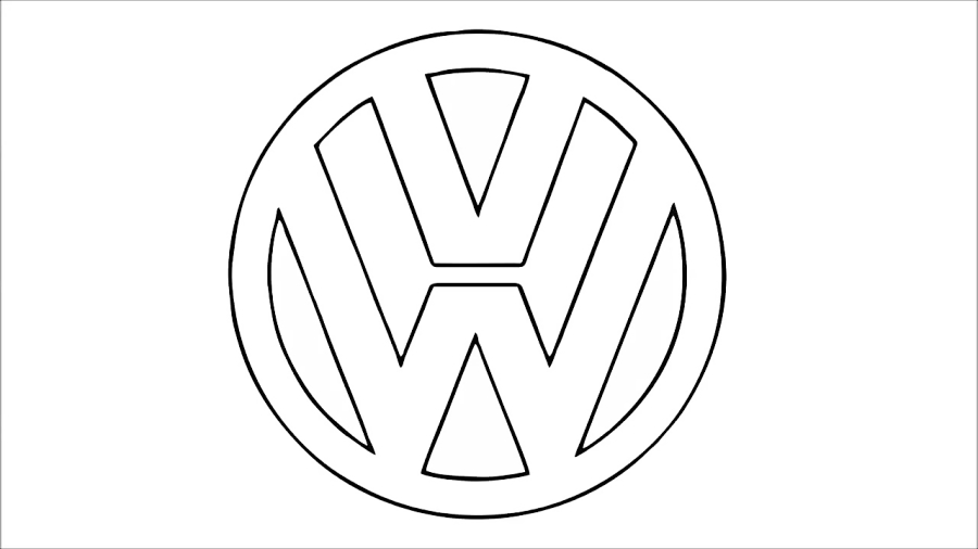 vw logo drawing