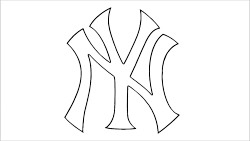 How To Draw The New York Yankees Logo, Step by Step, Drawing Guide