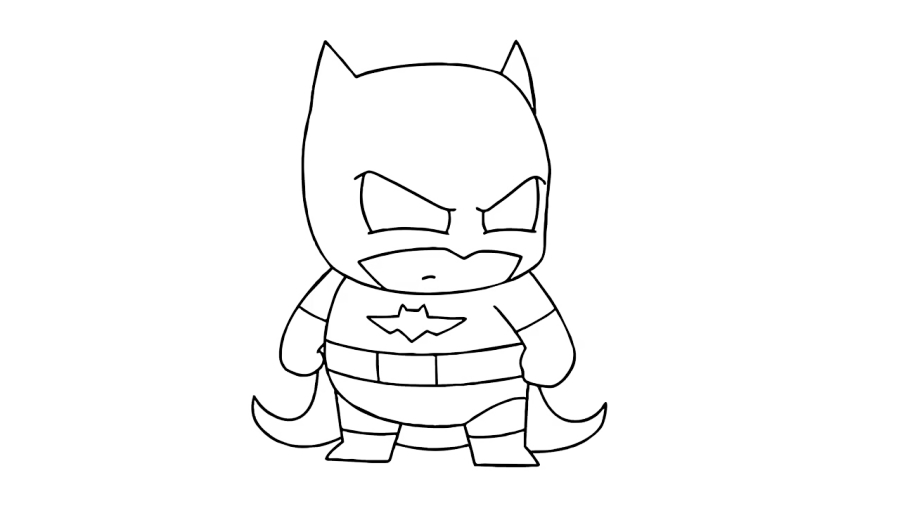 How to Draw Batman (mini, chibi)