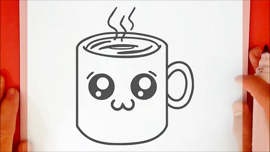 How to Draw Coffee Drink Cute and Easy