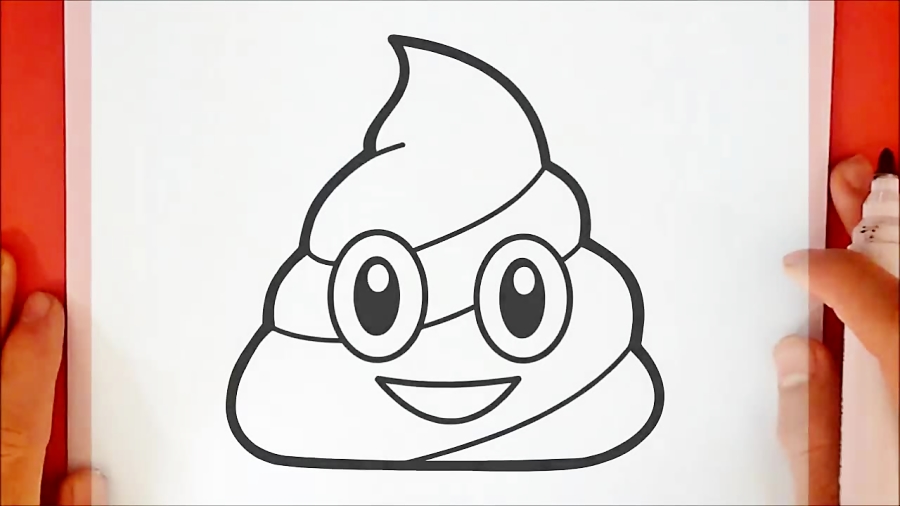 HOW TO DRAW A POOP EMOJI دیدئو dideo