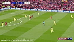 گل اول لیورپول مقابل بارسلونا