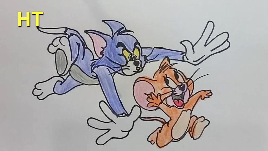 How to Draw Tom And Jerry step by step - Easy Drawing Tutorial.